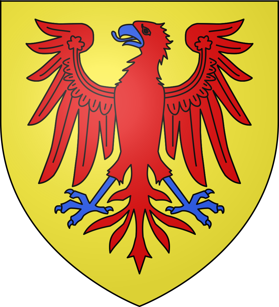 Armes des seigneurs de Walcourt : aigle rouge sur fond d'or