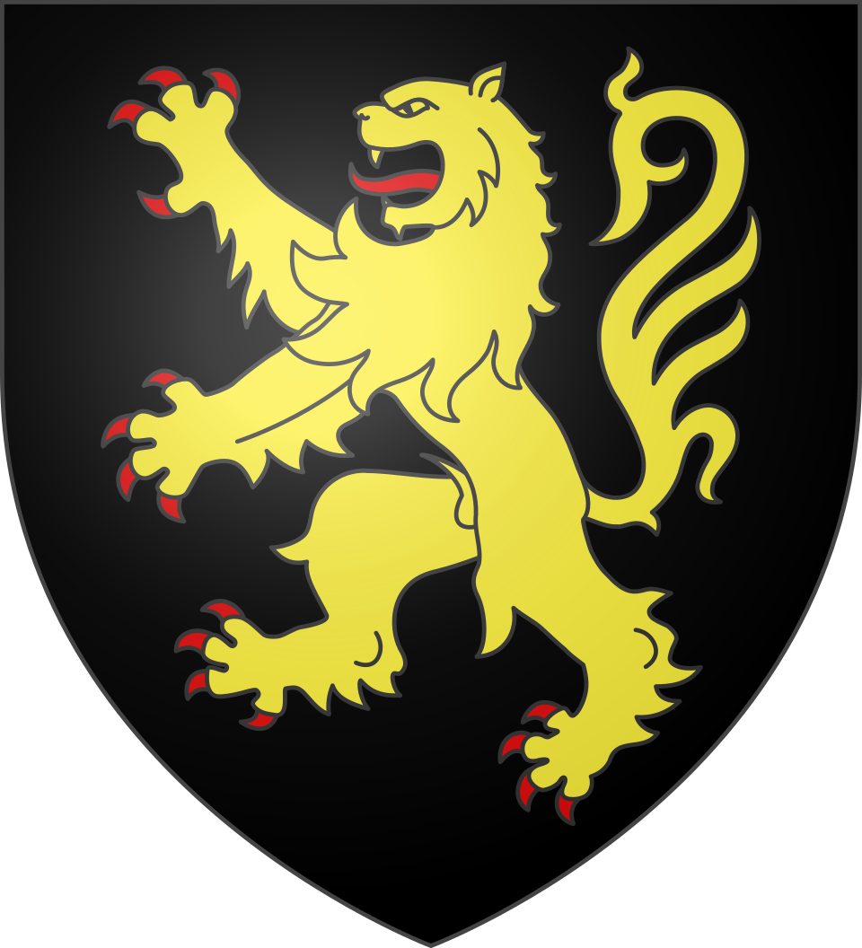 Armoiries anciennes des ducs de Brabant : lion d’or sur champ noir